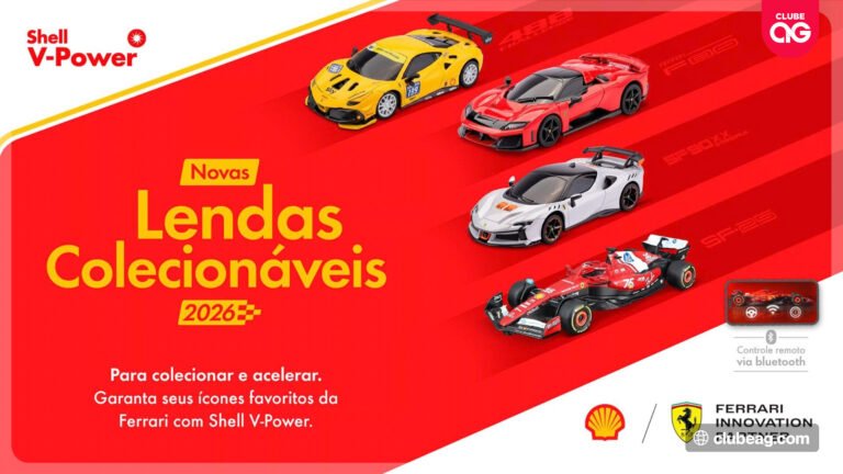 Shell apresenta nova coleção de miniaturas Ferrari na campanha “Lendas Colecionáveis” para fãs de carros e automobilismo