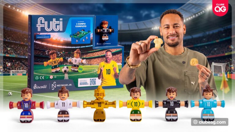 Biscoitê e Neymar Jr. lançam Futi, nova coleção de biscoitos e brinquedos com bonecos, cards e mini campo de futebol