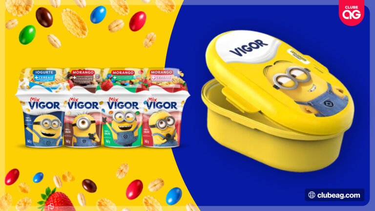 Vigor oferece lancheira dos Minions como brinde para o Dia das Crianças disponível em pack promocional com iogurtes Mix