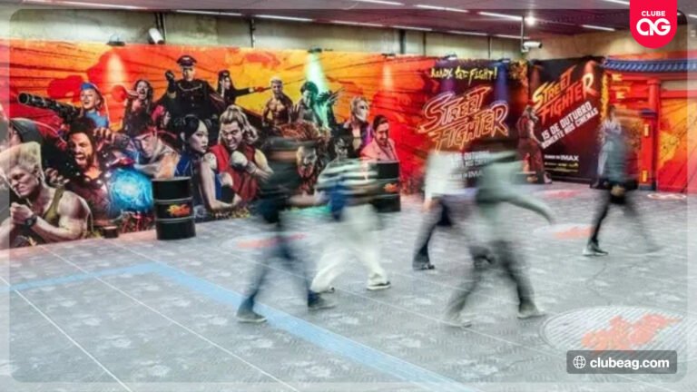 Paramount transforma metrô de São Paulo em arena de Street Fighter com cenografia temática e arcade gratuito para fãs