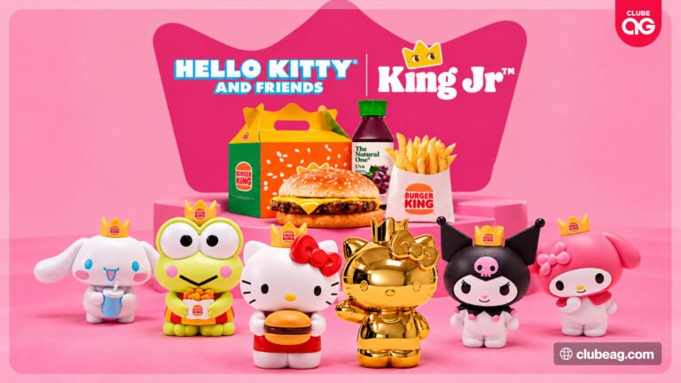 Burger King traz coleção de Hello Kitty and Friends para o King Jr. com cinco miniaturas exclusivas e uma versão dourada rara