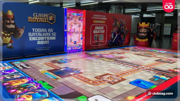 Clash Royale ganha arena gamer gratuita no metrô de São Paulo com partidas abertas e torneios especiais até 23 de outubro